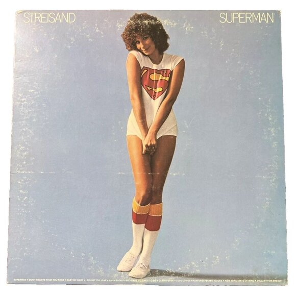 Superman Barbra Streisand Columbia 1977 Vinyl LP JC 34830 With Lyrics/Poster - Picture 1 of 14